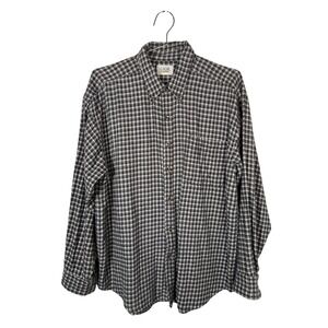 Dadcore‎ Plaid Button Up Shirt Cache Creek Black White Cotton Mens XL Grunge